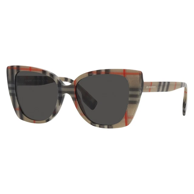 New Authentic BURBERRY BE4393 377887 Vintage Check/Dark Gray 54-17-140