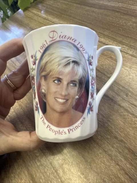 Tribute To Diana Princess of Wales Mug Crown Victorian Staffordshire Cup