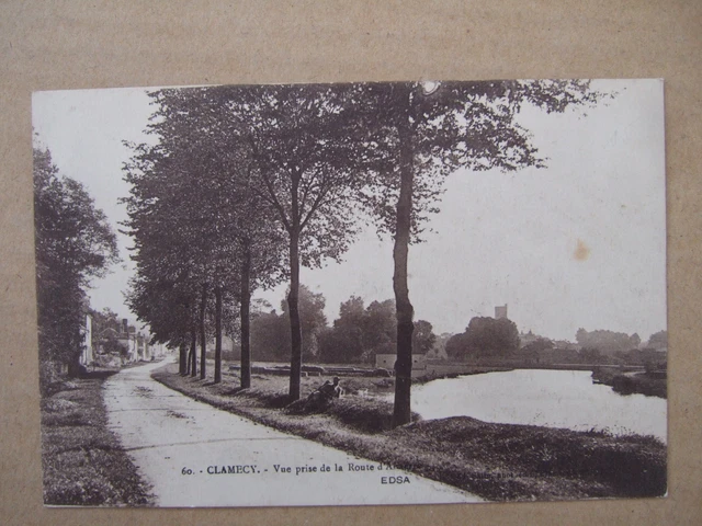 Cpa Clamecy (58) Vue Prise De La Route D'auxerre