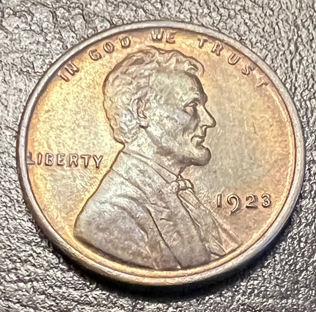 1923 Lincoln Wheat Cent AU+ Red Brown LC3
