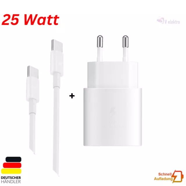 25W Schnellladegerät Netzteil Ladekabel Adapter Stecker USB C für Samsung Galaxy