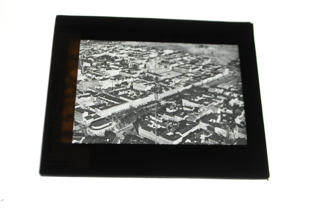 1930s Aerial View of Esplanade, Helsinki, Finland  Magic Lantern Slide