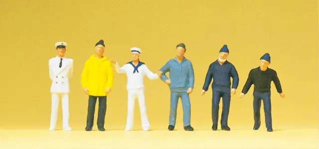 Ship's Crew (6) Standard Figure set OO/HO gauge Preiser 14062