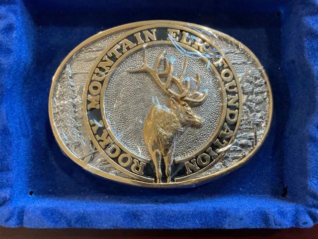 ROCKY MOUNTAIN ELK Foundation belt buckle. New in original  display picture 1