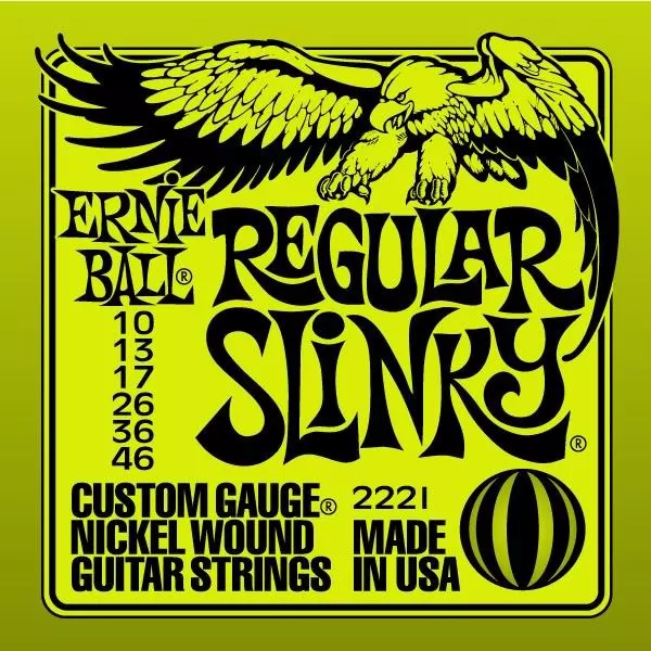 Ernie Ball 2221 Regular Slinky Electric Guitar Strings 10-46 UK SELLER