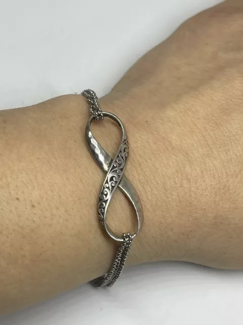 Lois Hill Sterling Silver 925 Infinity Three-Strand Bracelet - 7.2 grams Lois Hill Sterling Silver 925 Infinity Three-Strand Bracelet - 7.2 grams