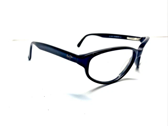 MAUI JIM MJ158-02 * Sunglasses FRAMES ONLY Japan Vintage Black Polished Wrap ML