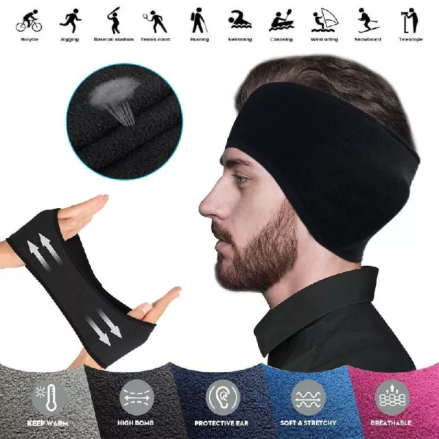 Fleece Ear Cover Ear Warmer Headband Winter Sweatband Running Headband