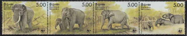 (130053) Elephant WWF Sri Lanka MNH 1986