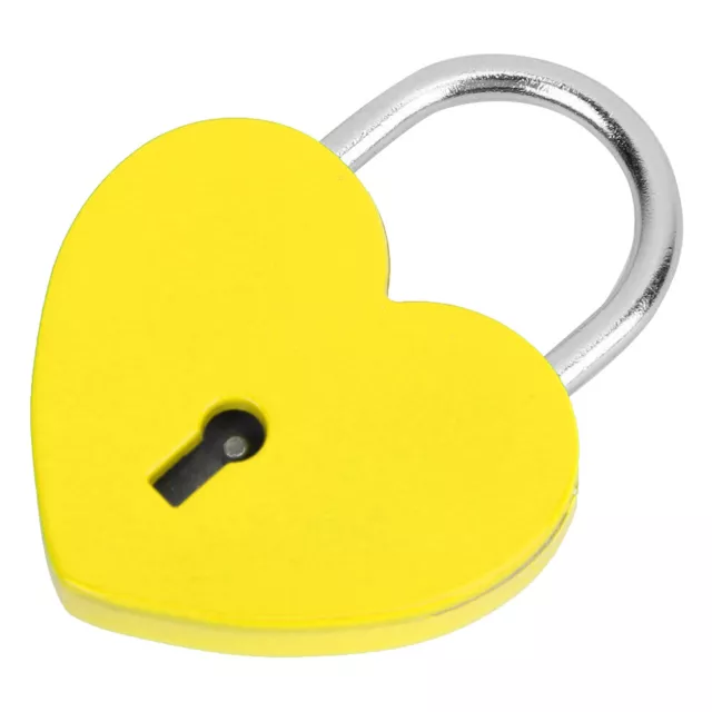 (Yellow)Heart Lock Heart Shaped Padlock Heart Shaped Lock Color Heart Shaped