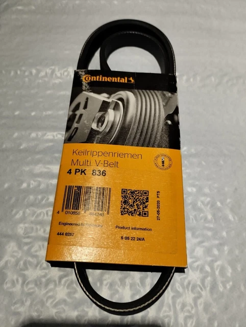 Courroie trapézoïdale à nervures CONTINENTAL CTAM 4PK836