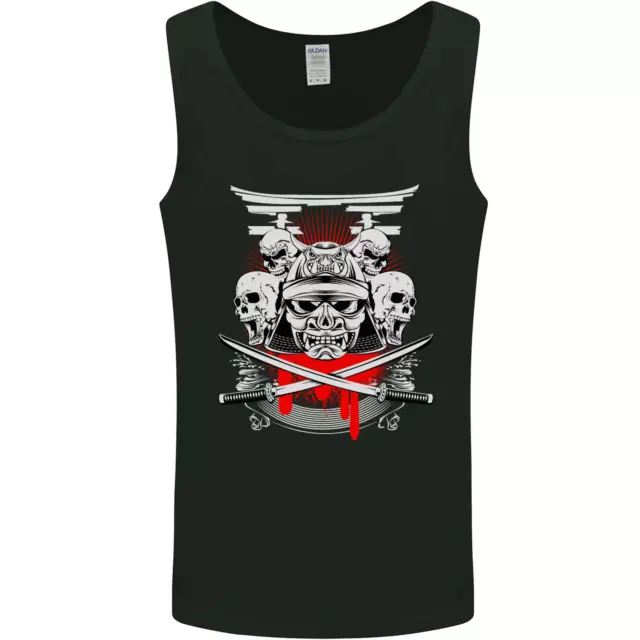 Samurai Skulls Japan Martial Arts MMA Mens Vest Tank Top