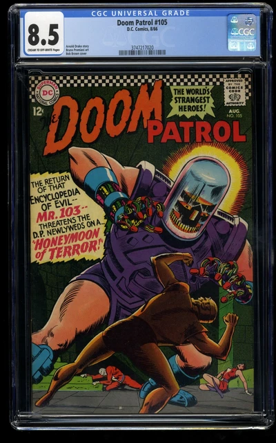 Doom Patrol #105 CGC VF+ 8.5 Beast Boy! Mento Elasti-Girl! DC Comics 1966