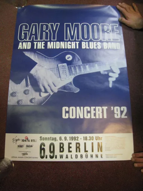 Gary Moore Poster Thin Lizzy Midnight Blues Band Concert 1992 Berlin