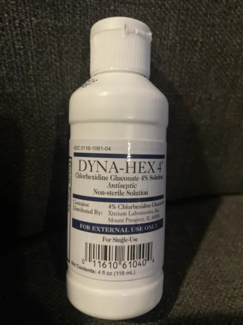 1 botella Medline Dyna-Hex 4 CHG limpiador de piel antimicrobiano líquido 4 oz MDS098710