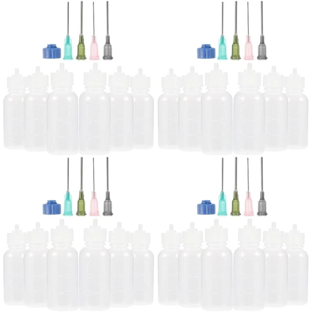 4 juegos de botellas de pegamento portátiles botellas aplicador doméstico punta profesional