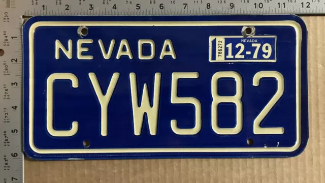 1979 Nevada license plate CYW 582 Clark County Las Vegas 10574