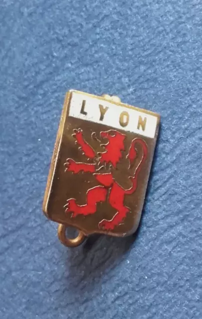 Ancienne Broche Émaillée -  Blason - Ville De LYON