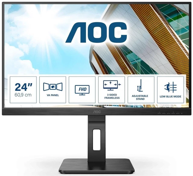 AOC Pro-Line 24P2QM  58.4 cm (23") 1920 x 1080 (Full HD) 4 ms 75 Hz Adaptive ... 2