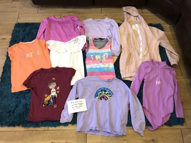 Girls age 9-10 years bundle clothes Next nutmeg pineapple coat jumper tops f&f