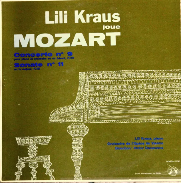 GID MMS-2191 MOZART piano concerto N°9 Sonata N°11 Lili KRAUS DESARZENS NM