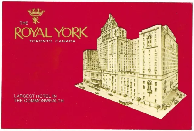 Collectible 3.5" x 5.5" POSTCARD The Royal York Hotel Toronto Ont.  Canada