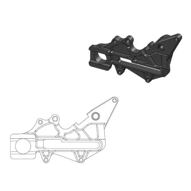 211108 Staffa Di Riposizionamento Brake Caliper Ktm Exc 250 Tpi Sixdays 2022