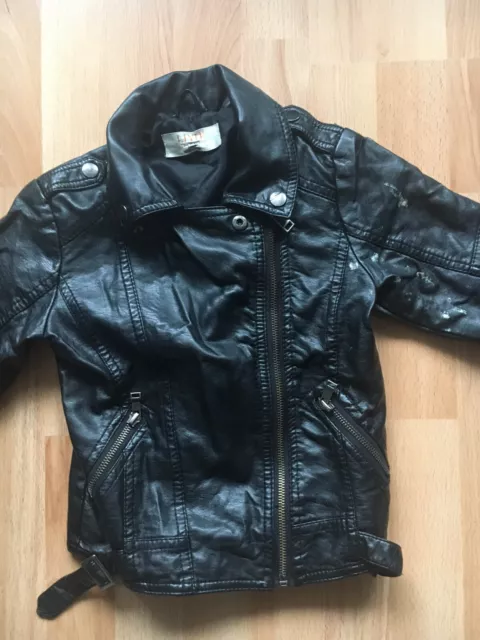 Children Kids Boys Unisex Biker Jacket Motorcycle Faux Leather School 3-4 Years