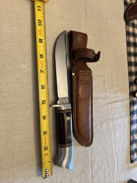 Western Cutlery W36 Hunter USA Knife & Sheath Fixed Blade RARE