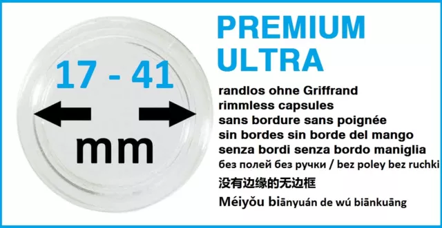 2 X Leuchtturm 345042 Coin Ultra Premium Pièce de Monnaie Capsules 34 MM Caps 34