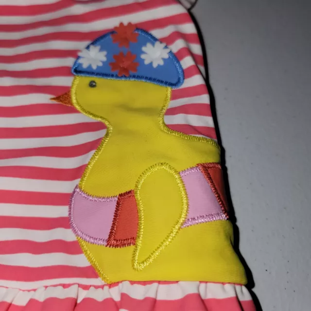 Traje de baño de pato de goma a rayas Baby Boden para niñas 3-6 meses 3