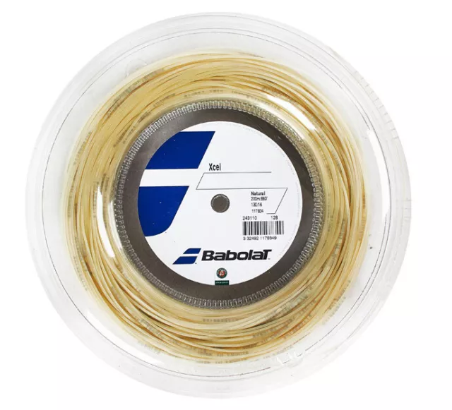 Babolat Xcel 1.30mm 16L 660ft 200m Tennis Racket String Reel Natural NWT 117834