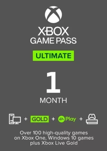 Xbox Game Pass Ultimate 1 Month & Gold Live Usa Region Code Instant Delivery