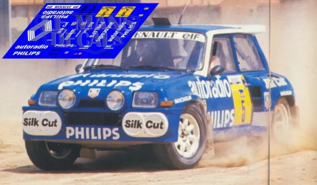 Decals Renault 5 Maxi Turbo Rally Avilés 1988 5 Slot decals Barriers