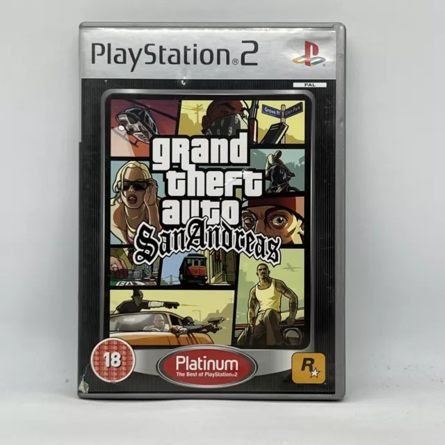 Grand Theft Auto San Andreas PS2 (Platinum) PAL *Manual No Map*