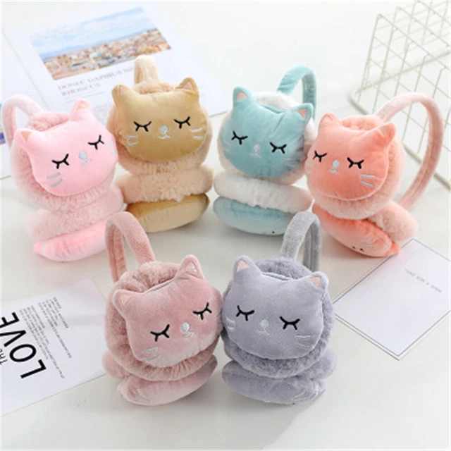 Moda Niños Invierno Cálido Peluche Cubierta para Orejas Muñecas para Niños Orejeras