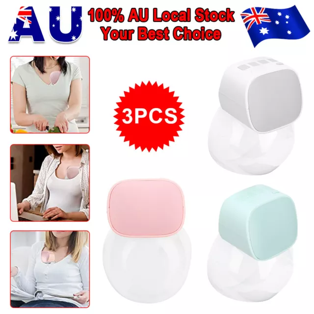 Automatic Electric Breast Pump Wearable Milker Baby Feeder Hands Free USB Silent