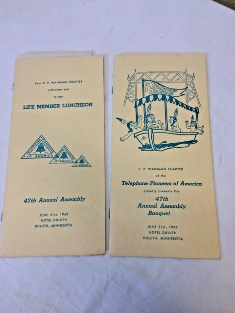 Vintage 1969 47th Annual Assembly Banquet Bell Telephone Pioneers of America MN