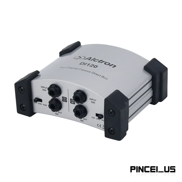 ALCTRON DI120 TWO Channel Passive Direct Box DI Box for Electric Guitar