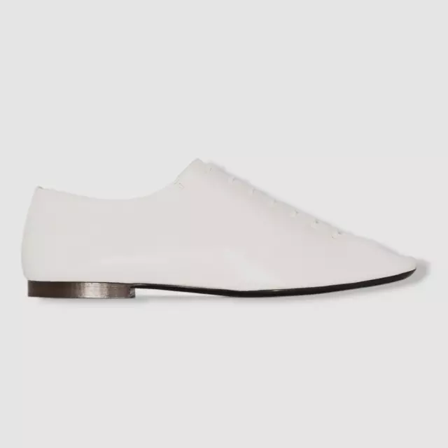 $720 Lemaire Women's White Flat Lace-Up Derby Shoes Size 36 EU/6 US