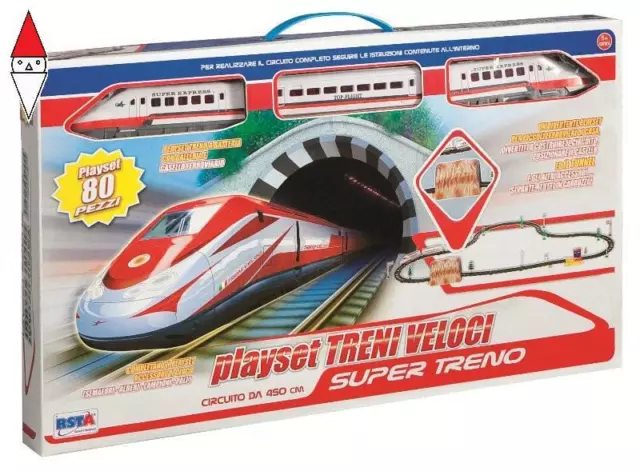 Modellino Ronchi Supertoys Playset Treno A Batteria 80 Pzcircuito 450 Cm