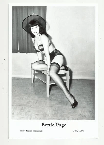 (Bx15) Bettie Page Swiftsure Photo Postcard (333/1206) Filmstar  Pin Up Glamor