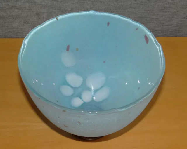 Kosta Boda Glass Bertil Vallien Blue Confetti Bowl 59608, Signed - Immaculate 2