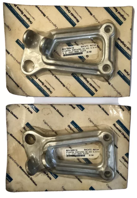 Piastra Coppia Portapedana Pair Foot Rest Plate DUCATI 900 SS 82410041 OEM '95