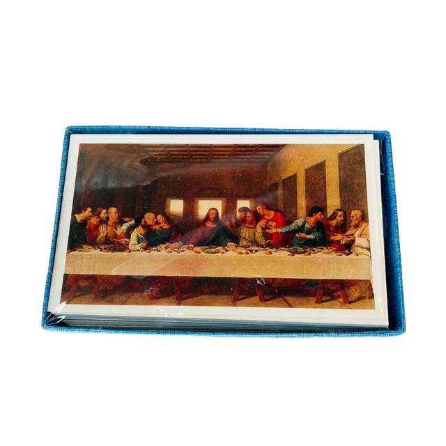 LAST SUPPER JESUS Disciples Vintage Funeral Memorial Prayer Cards In