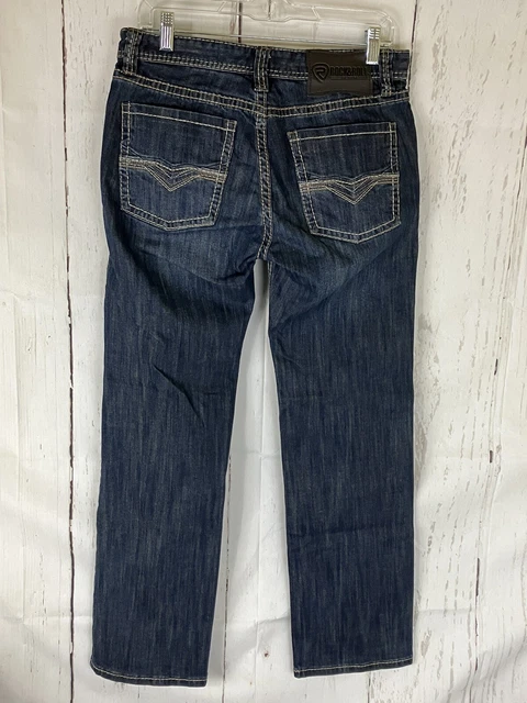 Rock & Roll Denim Jeans Mens 30” Waist 30” Inseam Revolver Straight Blue Cotton