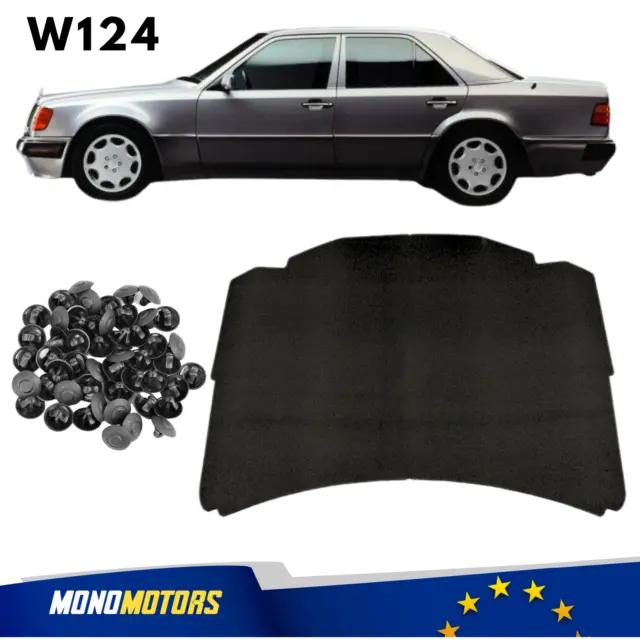 Motorhaube Dämmatte Motorhaubendämmung Schalldämmmatte Für Mercedes W124 + Clips