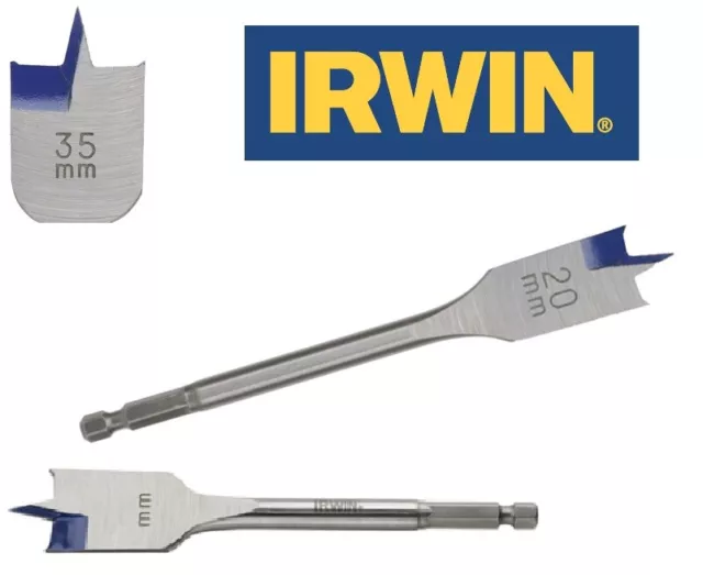 Irwin Blue Groove Flat Bit Spade Drill Self Cut Bit Wood