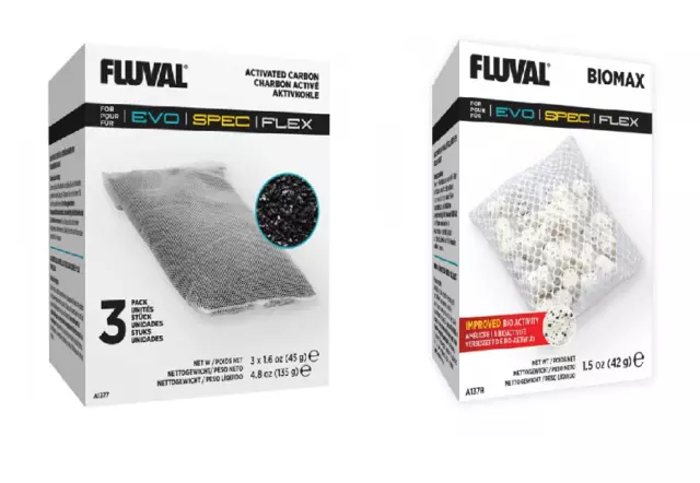 Fluval Spec/Flex /Evo Aquarium Replacement Carbon Biomax Combo