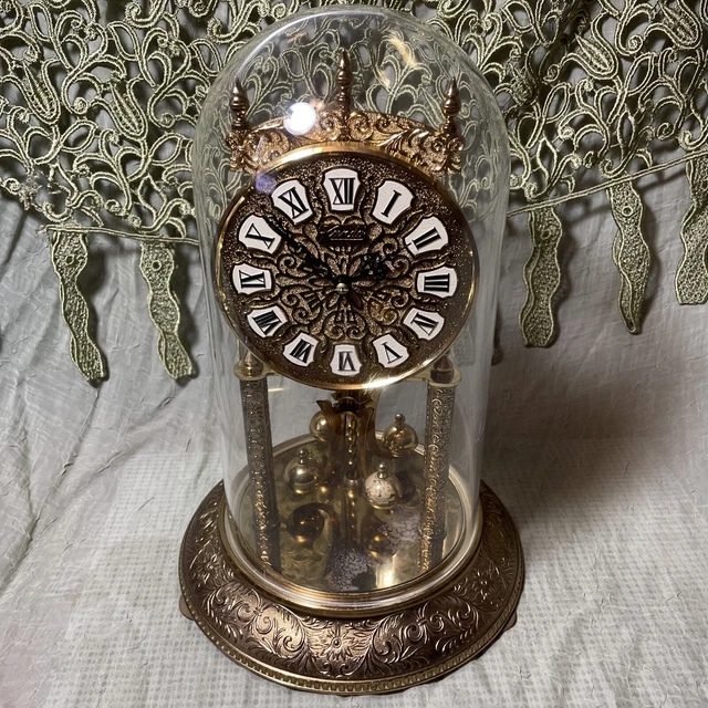 VINTAGE GOLD Ornate Kundo 400 day Anniversary Clock By Kiennger